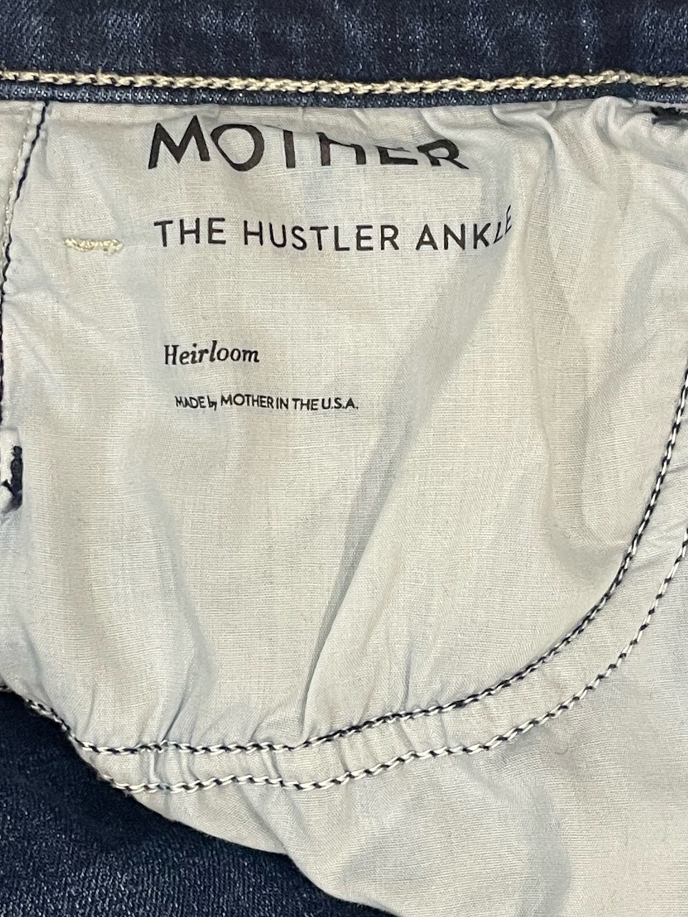 Mother Dark Wash Women's Jeans - Navy Blue - Picture 3 of 4